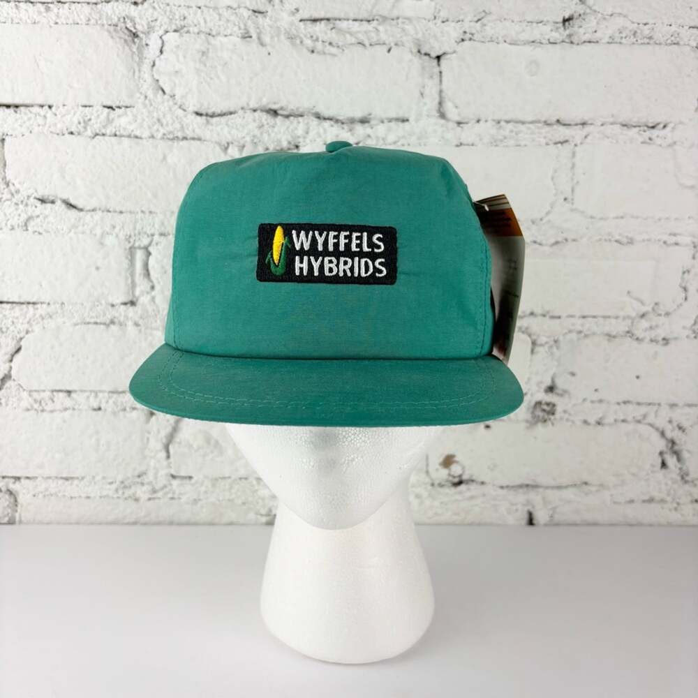 Deadstock Vintage Wyffels Hybrids Teal Sun Spark Cap